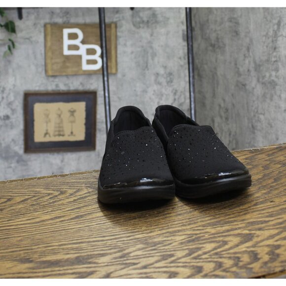 Lifestride BZees Womens Poppyseed Loafer Slip On H7469F3 Black Rhinestone 9.5M - Picture 3 of 16